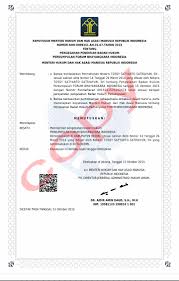 Kementerian negara adalah lembaga pemerintah indonesia yang membidangi urusan tertentu dalam pemerintahan. Sk Kemenkumham Fbi Biro Kominfo Fbi
