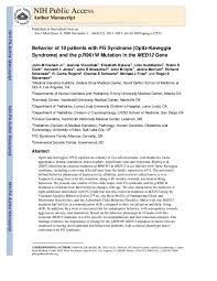 Pdf Behavior Of 10 Patients With Fg Syndrome Opitz Kaveggia Syndrome And The P R961w Mutation In The Med12 Gene Elisabeth Dykens Academia Edu