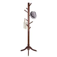 Amazon Com Vlush Free Standing Coat Rack Wooden Coat Hat Tree Coat Hanger Holder Enterway Hall Tree With Solid Rubb Free Standing Coat Rack Hat Tree Coat Rack