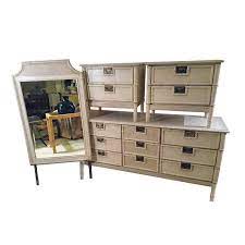 1960s Stanley Hollywood Regency Campaign Faux Bamboo Bedroom Set Set Of 4 Bamboo Bedroom Thomasville Furniture Bedroom Furniture Sets