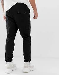 The black and white cargo pants is the best street style, made for you that you are unique! Asos Design Tapered Cargo Trousers In Black With Toggles Asos