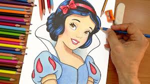 رسم سنو وايت بياض الثلج Snow White Art Disney Characters Drawings