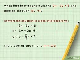 Substitute the slope from original line (3 in this case) into the equation of the line y = 3 x + b step 2 substitute the given point (1, 7) into the x and y values How To Find The Equation Of A Perpendicular Line Given An Equation And Point