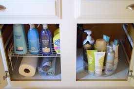 how to organize under the bathroom sink