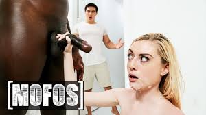 MOFOS - Louie Catches Stunning Blonde Katra Collins Masturbating & Lends  His Huge Dick