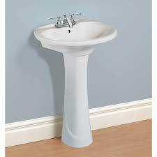 Glacier Bay Shelburne 20 In Pedestal Sink Basin In White F 300 4w The Home Depot Pedestal Sink Sink Glacier Bay
