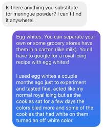 Meringue powder is a substitute for the egg whites traditionally used in meringue and is often used for baking and decorating cakes. Sugar Coated Top Question Of The Day Meringue Powder Facebook