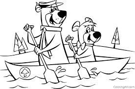 Select from 35919 printable coloring pages of cartoons, animals, nature, bible and many more. Yogi Bear And Boo Rowing The Boat Coloring Page Coloringall