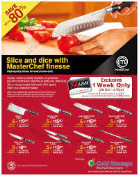 You can even check your rebate status so you know when to expect your reward. Cold Storage Masterchef Knives Special 28 October 03 November 2016 Supermarket Promotions