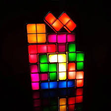 Diy Tetris Puzzle Light Stackable Led Desk Lamp Constructible Block Night Light Retro Game Tower Baby Colorful Brick Toy Night Lights Aliexpress