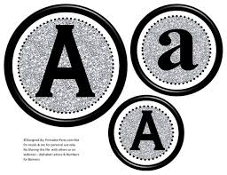 White and black letter_y happy birthday banner printable, free printable banner letters, diy letters. Black Printable Letters Black Alphabet Letters Black Alphabets To Print