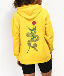 Empyre Fredia Snake Rose Yellow Hoodie