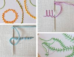 Embroidery done with metallic thread is known as kalabattu and forms the zari which is basically known as zardozi. Stitch A Day From The Hand Embroidery Network Embroidery Tutorials Sewing Crafts Embroidery Patterns