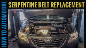 If the belt is not tensioned correctly, the alternator just had the belt on my '92 camry (185+k miles)looked at last week. How To Replace The Serpentine Belt On A 2006 2011 Toyota Camry With 2 4l Engine Youtube
