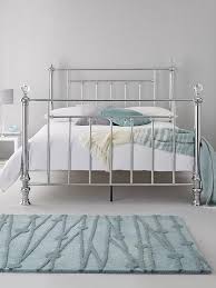 Meridian furniture lexi collection modern | contemporary velvet upholstered bed with deep tufting, polished chrome stainless steel frame and legs, king, grey. Skye Metal King Size Bed Frame Littlewoods Com