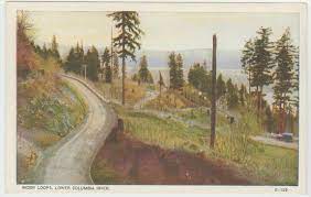 Old Oregon Trail Widby Loops Lower Columbia River Highway Postcard Clatsop Crest Oregon Trail Postcard Columbia River