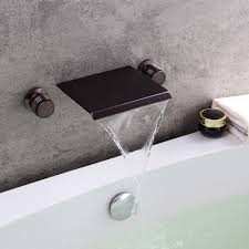 waterfall bathroom sink faucet wall