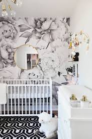 Maybe you would like to learn more about one of these? Elegant Modern Nursery Decoration 21 Idea Black White Floral Wallpaper Accent Wall 900x1350 Wallpaper Teahub Io