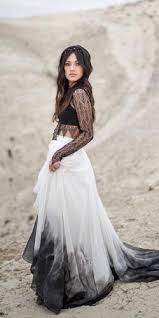Black And White Two Piece Boho Wedding Dresses Vintageweddingdresses Black Wedding Dresses Alternative Wedding Dresses Boho Style Wedding