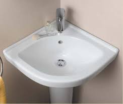 corner pedestal sink, barclay petite