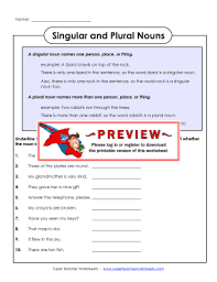 plural nouns super teacher worksheets fill online printable fillable blank pdffiller