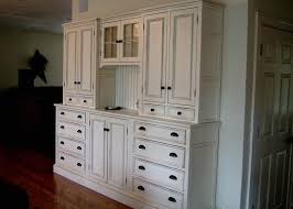 hand made white kitchen hutch by