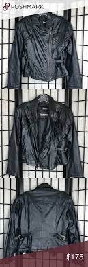 Wilsons Leather Moto Jacket Zip Up Pockets Buckle Wilsons Leather Moto Jacket 100 Leather Leather Is Soft And Co Clothes Design Leather Moto Jacket Fashion