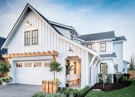 Inside, it has volume ceilings throughout the first floor, lots of storage, and gorgeous white exterior modern farmhouse. Farmhouse Garage Door Ideas And Inspiration Hunker