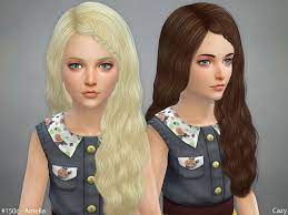 Conversion Hairstyle For Female Child Through Elder Found In Tsr Category Sims 4 Hair Sets Sims Hair Kids Hairstyles Womens Hairstyles