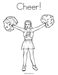 This coloring sheet features sasha and cloe cheering for their team. Free Cheerleading Coloring Pages Coloring Home