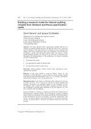 Write an engaging accountant cover letter with indeed's library of free cover letter samples and templates. Pdf Building A Research Model For Internal Auditing Insights From Literature And Theory Specification Cases