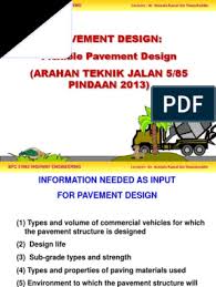 6.3.5 the number of blows on each side of the specimen for the wearing course is. Chapter 3 Pavement Design Flexible Jkr2013 Road Surface Soil Mechanics