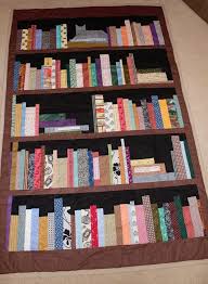 Bookshelf Quilt With A Kitty Paper Pieced Quilt Patterns Quilt Patterns Book Quilt