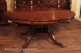 Kali black and antique brass 55 round dining table. Large 64 88 Inch Expandable Round Mahogany Dining Table