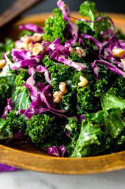 I Can T Remember Where I Heard Or Read About Massaging Raw Kale With Olive Oil And A Little Salt But It Is A Very Effecti Red Cabbage Slaw Red Cabbage Cabbage