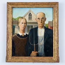 From the porch of an iconic american home, beth howard cheered up the world, one pie at a time. American Gothic Arrives In London For Royal Academy Show Painting The Guardian