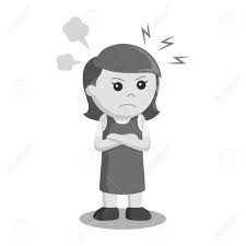 The clipart is related to mad. Little Girl Angry Expression Black And White Style Royalty Free Cliparts Vectors And Stock Illustration Image 96466181