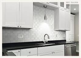 Black And White Kitchen Backsplash Ideas White Kitchen Black Countertop Bevel Edge Subway Backsplash Tile White Tile Kitchen Backsplash White Subway Tile Kitchen White Tile Backsplash