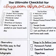 The Observation Ready Classroom Tips For Classroom Observations Classroom Observation Teacher Observation Classroom Observation Checklist
