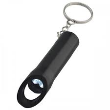 Aluminum Promotional Led Keychain Light With Bottle Opener Black Bottle Opener Keychains
