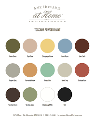 Amy Howard Diy Toscana Powder Paint Toscana Color Chart