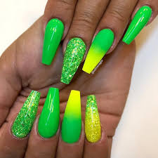 Fabulous Neon Colors Ombre Nails To Try Naildesignsjournal Com Neon Nail Designs Neon Green Nails Neon Nails