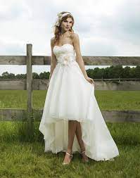 Popular Country Wedding Dress Short Front Long In The Back Buy Wedding Dresses High Low Short Country Wedding Dress Country Wedding Dresses