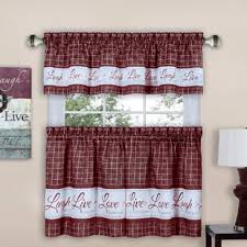 kitchen red valances & kitchen curtains