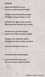 Leisure Poem By William Henry Davies Poem Hunter Rilke Poems Poems Love Poems In Hindi