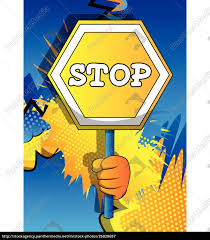 Sie können das bild für private und kommerzielle zwecke ohne vorherige schriftliche zustimmung und. Vektor Cartoon Hand Halt Ein Stoppschild Lizenzfreies Bild 26828687 Bildagentur Panthermedia