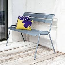 Banc Fermob Monceau Acier L116 Cm Gris Orage Chaise D Exterieur Mobilier Exterieur Mobilier Jardin