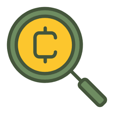 Free Coin And Magnifier Png Svg Icon In 2020 Coin Icon Magnifier Online Icon