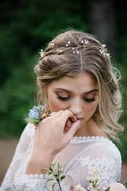 Gold Leaf & Crystal Hair Garland