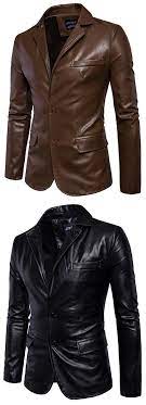 Us 39 99 Solid Color Motorcycle Synthetic Faux Leather Solid Color Coat Jacket Suit For Men Fashion Leathe Mens Fashion Casual Mens Fashion Leather Jacket Men